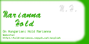 marianna hold business card